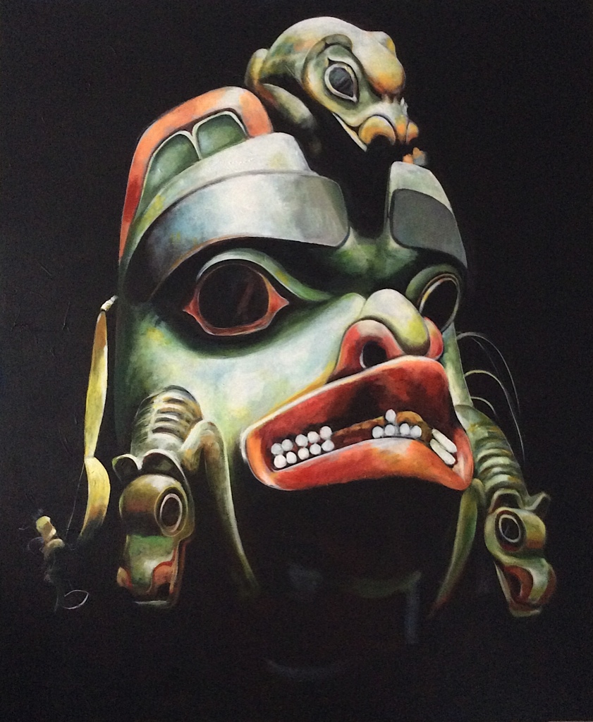 West Coast Native - Mask on canvas