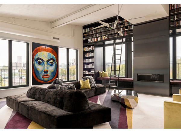wall90 modern art living space 1 — OFFICE BUILDING FOYER ART