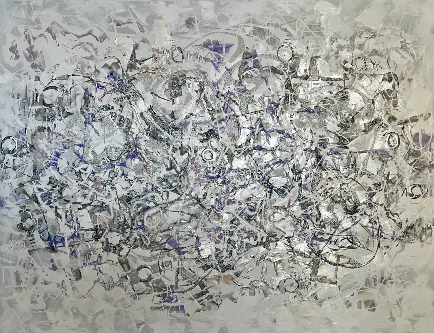 Silver Maelstrom, acrylic painting by Paul Ygartua
